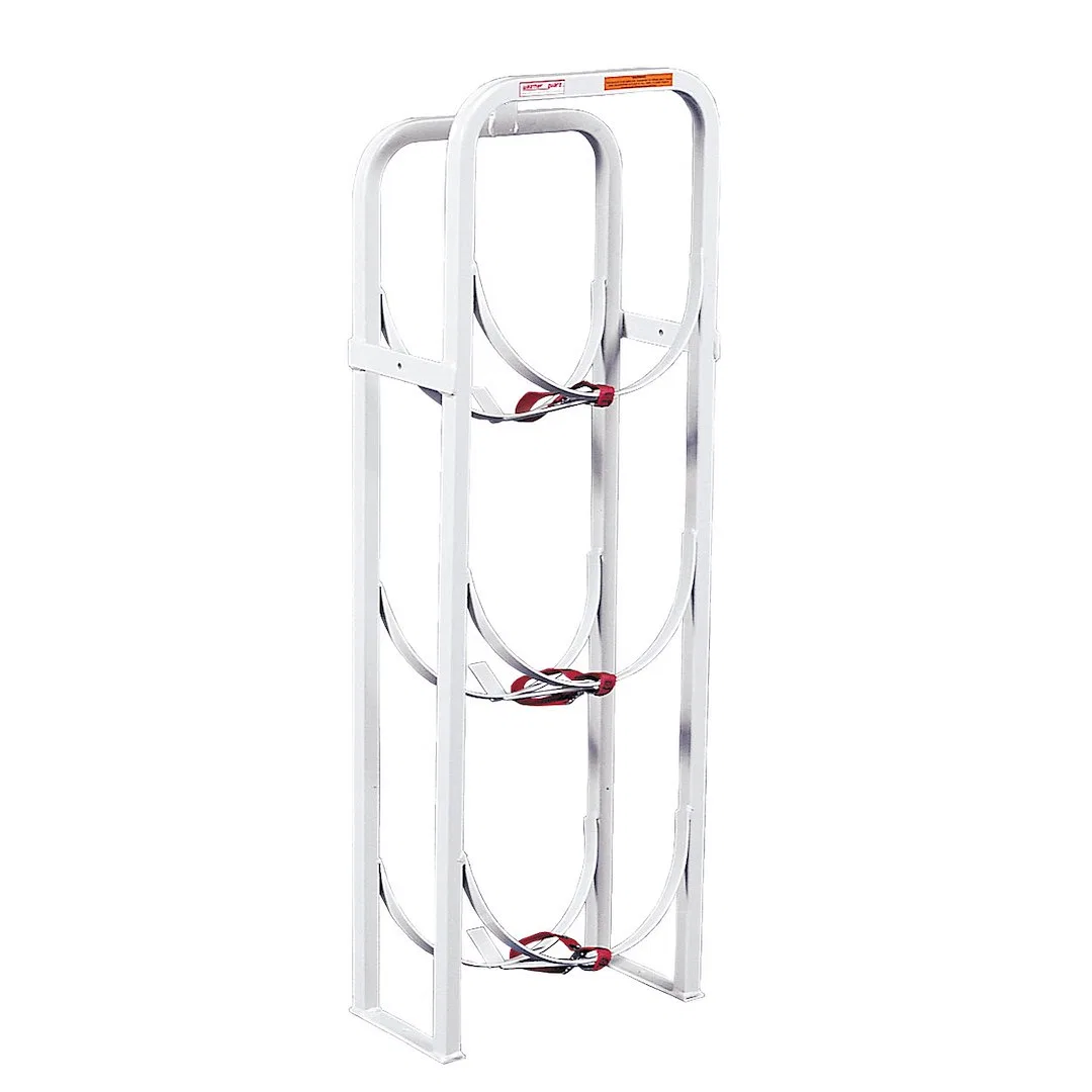 9862-3-01 – WEATHERGUARD Van Storage System Refrigerant Tank Rack, Bolts to Wall Holds Three 50 Pound Tanks 45-1/2 In...